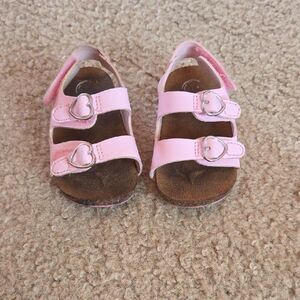 Wonder Nation Heart Pink Strap Sandals Size 4